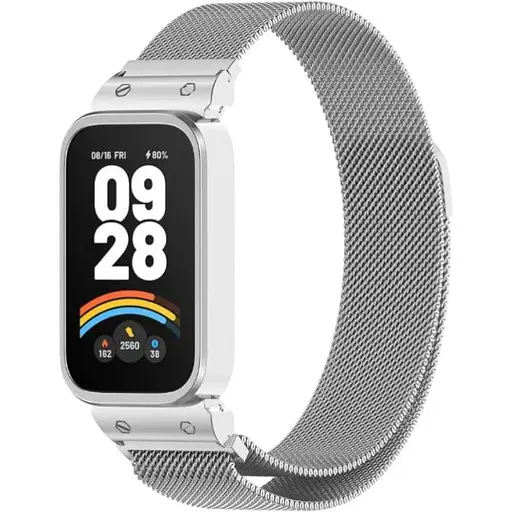 Ремешок DK для Xiaomi Mi Smart Band 9 Active Metal Milanese Loop Magnetic (018854) (silver)