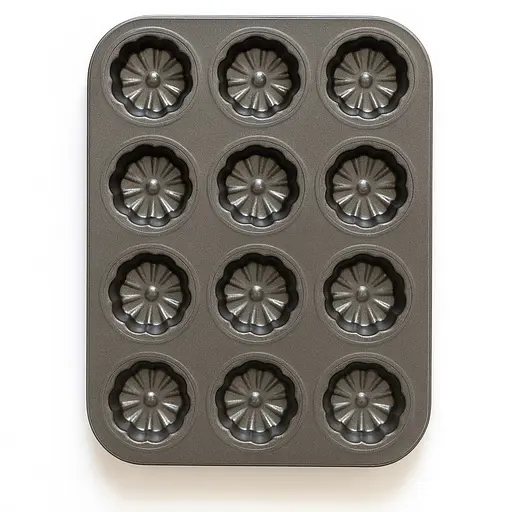 Форма для випікання кексів і мафінів на 12 комірок з антипригарним покриттям 35х26х2.3 см №2 Чорний 87972 - фото 2