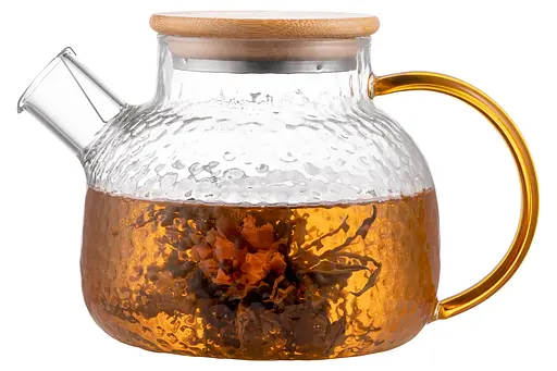 Чайник для заварювання Ardesto Dew боросилікатне скло з бамбуковою кришкою 1 л (AR3010GH) - фото 3