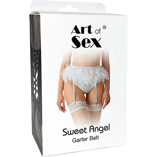 Пояс для панчох Art of Sex - Sweet Angel, розмір XS-2XL, колір білий - фото 3
