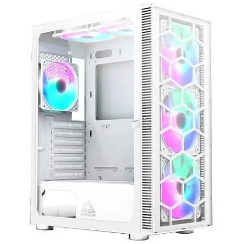 Корпус Montech X3 GLASS, білий, Mid Tower, без БЖ, для ATX / Micro ATX / Mini ITX, 1xUSB 3.0 / 2xUSB 2.0, макс. CPU - 160 мм / GPU - фото 1