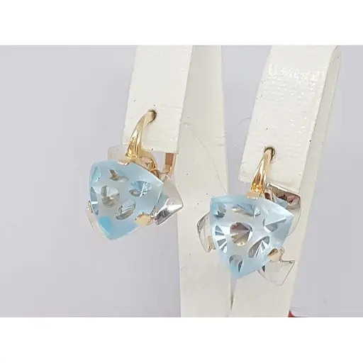 Золоті сережки Qvaliz з топазом. 2В600201536/09 - фото 3