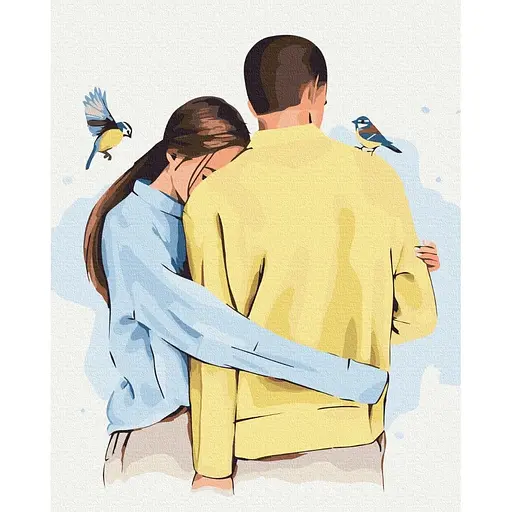 Картина за номерами У твоїх обіймах Alla Berezovska Brushme 40x50 см кольорова 000277053 - фото 1