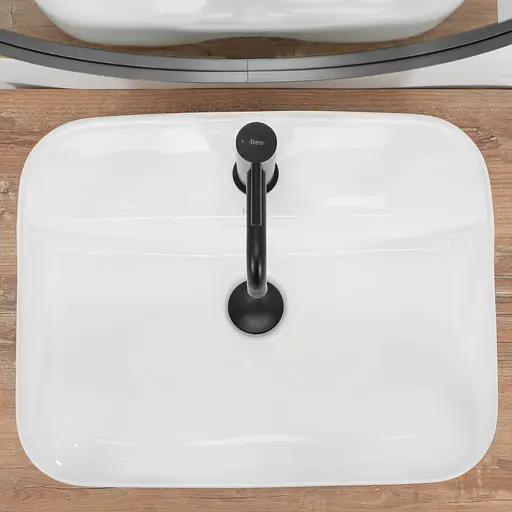 Умивальник Rea Martina накладний білий REA-U6646, Білий - фото 4