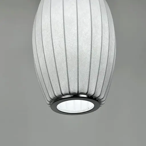 Дизайнерський світильник із полімерним овальним абажуром Ø28x55 см Line F AK05-280 x 550 Білий - фото 5