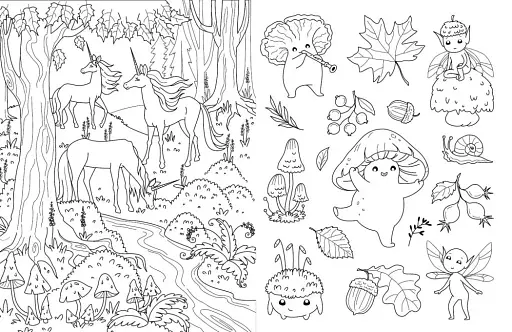 Велика книга розмальовок.Єдинороги та феї - фото 3