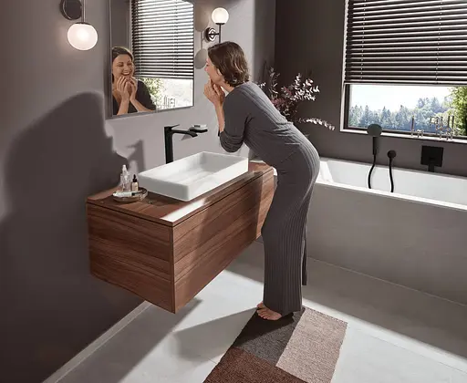 Змішувач Hansgrohe Vivenis 250 для умивальника з донним клапаном pop-up Matt Black 75040670 Чорний матовий - фото 3
