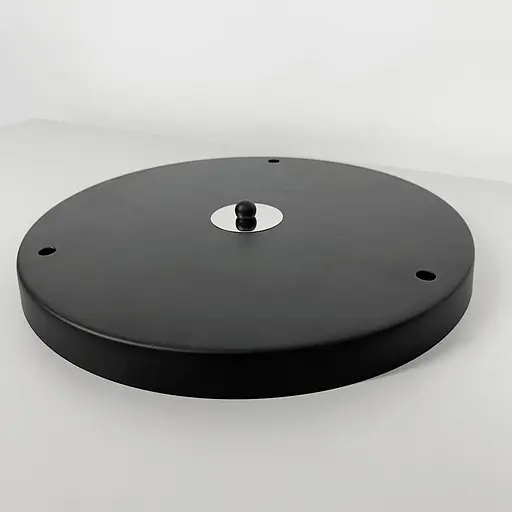 Круглое тройное потолочное основание в черном цвете 30х2,5 см | Line F | Арт. BASE 3 BK - фото 3