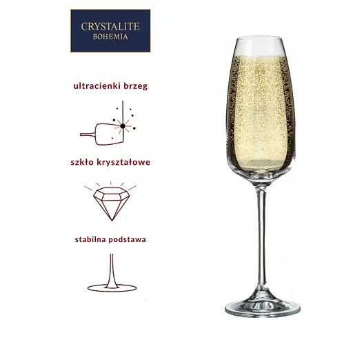 Набор бокалов для шампанского Bohemia Anser 290 мл 2шт (b1SF00-404909) - фото 3