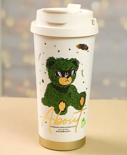 Термочашка About для кофе и чая 520 мл зеленый мишка (BC-0387-5) - фото 6