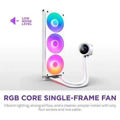 СВО NZXT Kraken Plus RGB V2 360mm White (RL-KR360-W2) - фото 8