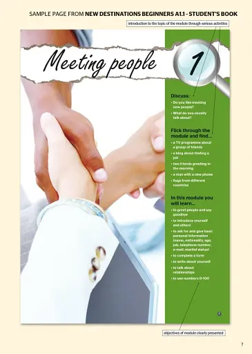 New Destinations Beginners A1.1 Student's Book with Culture Time for Ukraine - фото 3