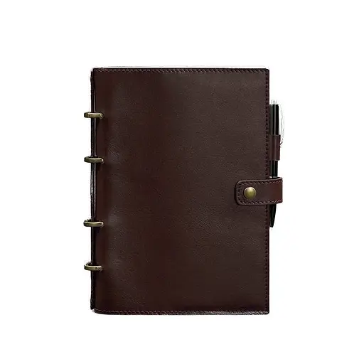 Шкіряний блокнот з датованим блоком (Софт-бук) 9.1 бордовий - фото 11