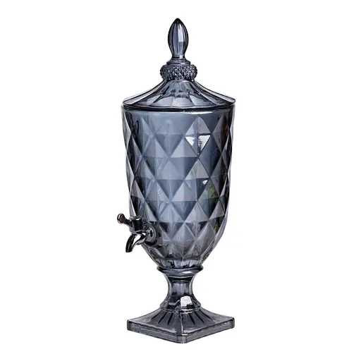 Лимонадниця з краном скляна 3 л диспенсер для напоїв лимонадник із краном Сірий Yiwu HP-19-305 - фото 1