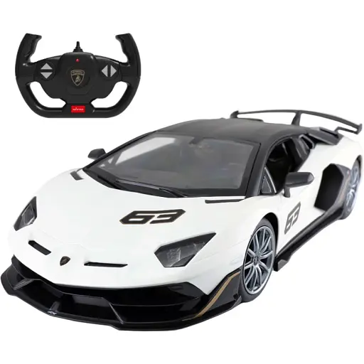 Машинка Rastar Lamborghini Aventador SVJ (96070) на радиоуправлении. 1:14. Белый