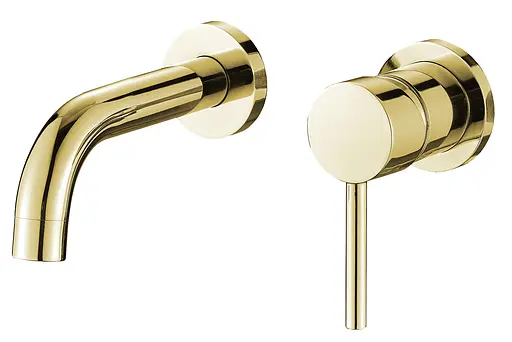 Смеситель для раковины VBI Milano gold скрытого монтажа VBI-050102GL Золотой - фото 1