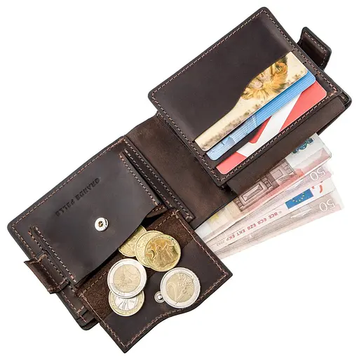 Кожаный портмоне Grande Pelle 9х11.5х2 см acs0015923 - фото 5