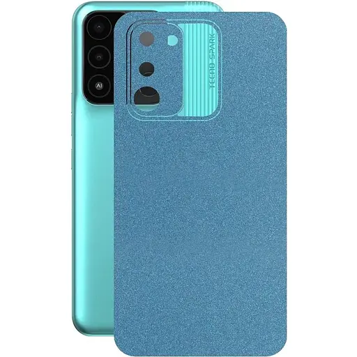 Защитная пленка StatusSKIN для Tecno Spark 8c Корпус Винил Голубая глянец - фото 1