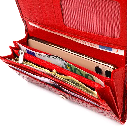 Кожаный женский кошелек Canpellini 17.7х9х2 см acs0025163 - фото 4