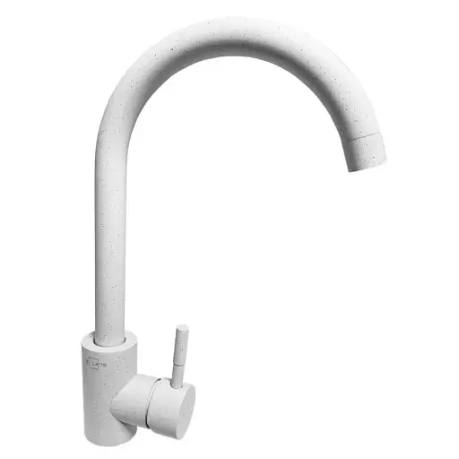 Смеситель для кухни Solone EZA4-D090KW однорычажный из нержавеющей стали Белый 30412 - фото 1
