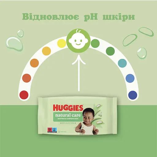 Уцінка. Набір вологі серветки Huggies Natural Care 224 шт. (4 уп. по 56 шт.)  - фото 4