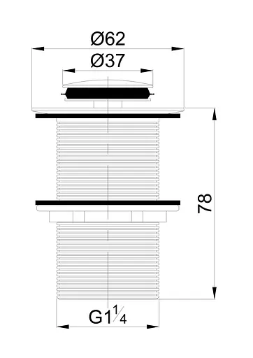 Донний клапан без переливу білий Volle 90-00-037white - фото 2