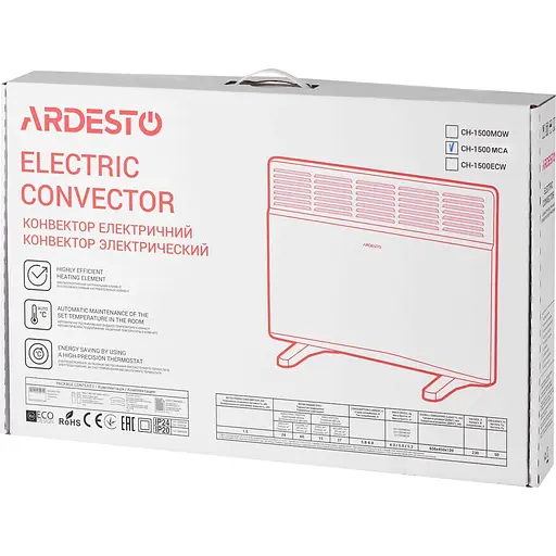 Конвекційний обігрівач Ardesto CH-1500MCA [147572] - фото 8