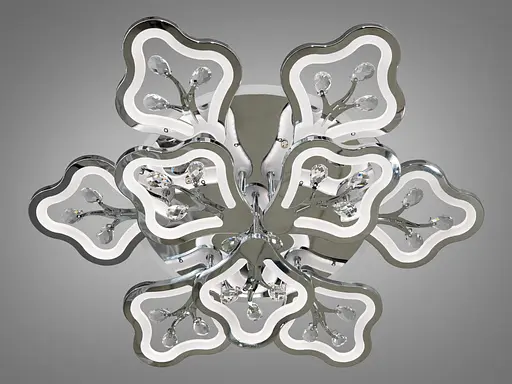 Довговічна стельова люстра в стилі хай -тек з диммером і кольоровим LED . - фото 3