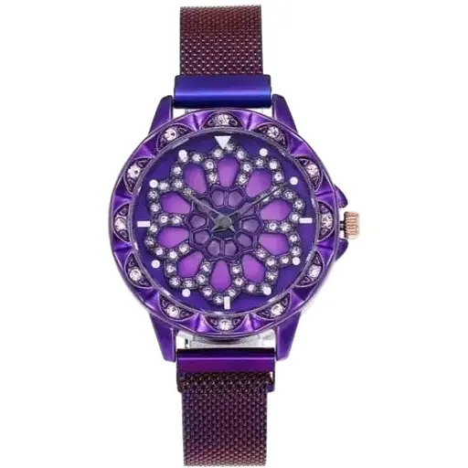 Часы женские Classic Diamonds 40 мм Фиолетовый (2104618462)