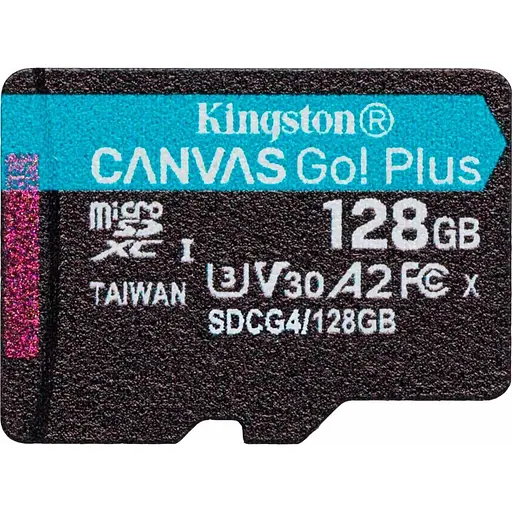 Карта пам'яті Kingston microSD 128GB C10 UHS-I U3 A2 V30 R200MB/s - фото 1
