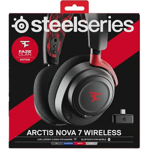 Игровая гарнитура SteelSeries Arctis Nova 7 Wireless Faze Clan PC/PS/SW/MAC/MOB - фото 3