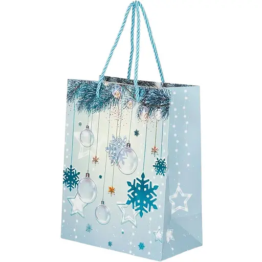 Пакет подарунковий новорічний Сніжинка JZ051043 Різнокольоровий (NY) - фото 1