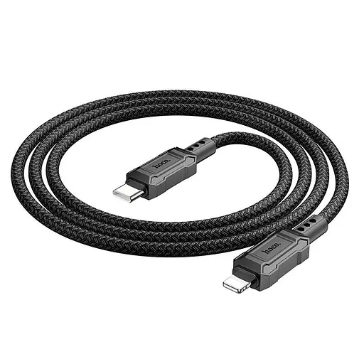 Кабель Hoco Type-C to Ligtning Leader PD charging data cable X94 20 W 1 метр чорний - фото 1