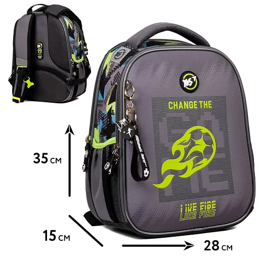 Рюкзак шкільний каркасний Yes Football H-100 - фото 2