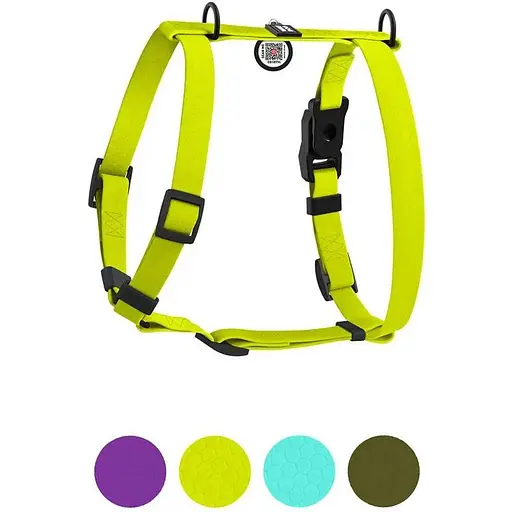 Шлейка для собак Waudog Magnet водостойкая анатомическая Н-образная с QR-паспортом, магнитная пряжка-фастекс, S - фото 2