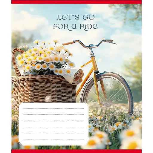 Зошит учнівський "Велосипед" 096-630091K-5 в клітинку, 96 аркушів