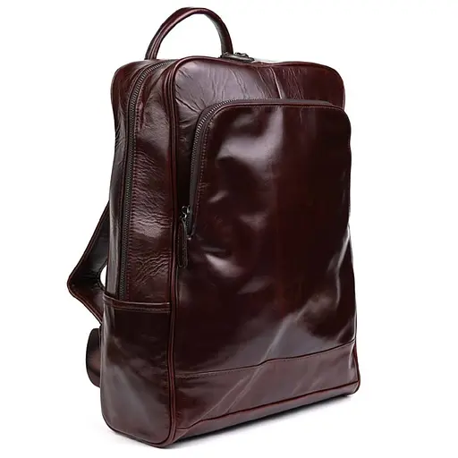 Мужской кожаный рюкзак John McDee 30.5х12.7х38 см sum0028447 - фото 5