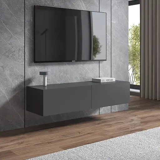 Тумба під телевізор Vays, навісна тумбочка M-18 Антрацит