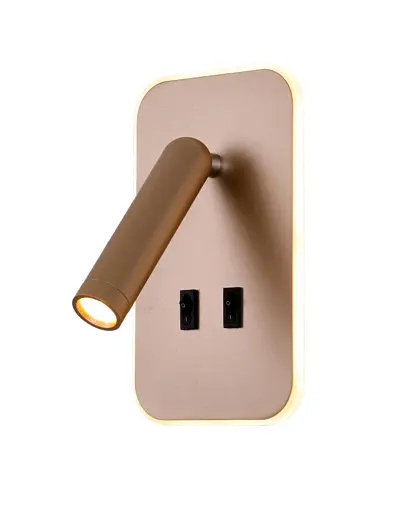 Бра, настенный светильник Italux WL-83957-1-GD Doria LED 2x8W 3000K 559Lm IP20 золотой - фото 3