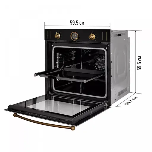 Духовой шкаф электрический Perfelli Vintage 6A8N Nero - фото 12