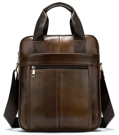 Чоловіча шкіряна сумка Vintage 27,5х33х6,5 см sum0012884 - фото 1