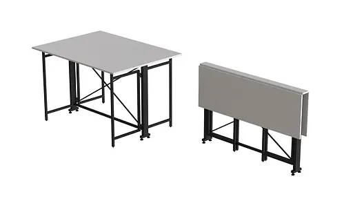 Стіл-книга трансформер Оріон 3 Ferrum-decor 750x1150x880 Чорний метал ДСП Біле 16 мм (FRD-105081) - фото 4