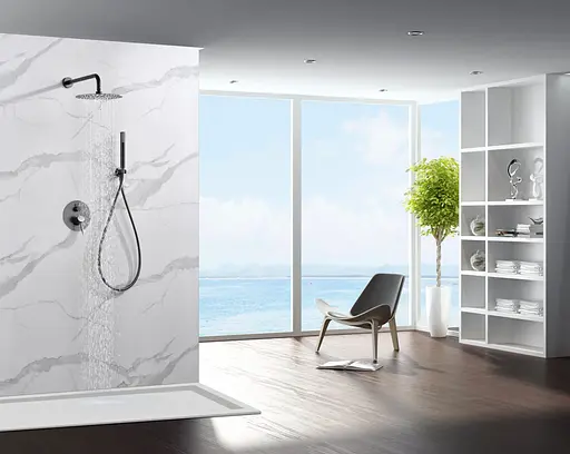 Душевая система скрытого монтажа с термостатом Imex Monza PVD графит GTM039/BGM, Графит - фото 2