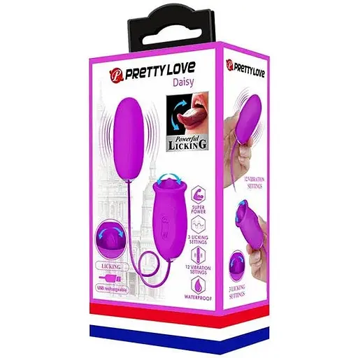 Віброяйце Pretty Love Daisy Licking 7.3 см фіолетовий