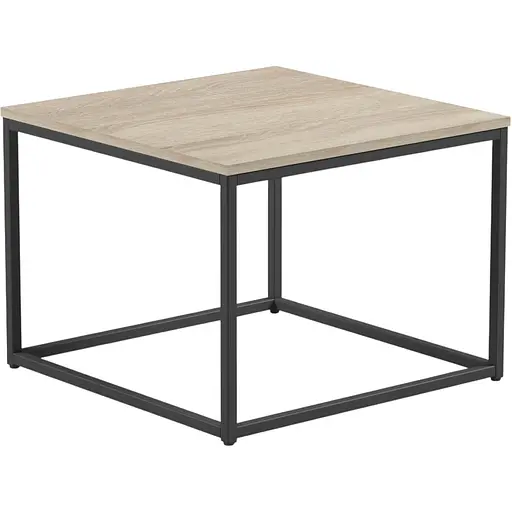 Стіл журнальний лофт Orange-Line ОП-191 600х600х450 мм Чорний/Дуб сонома