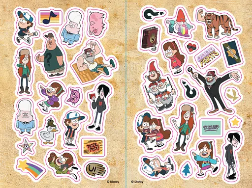 Дитяча розмальовка з наклейками. Герої: Дісней, Гравіті Фолз, Хатина Чудес 1271015 укр. мовою - фото 2