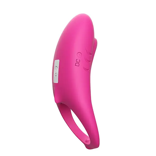 Эрекционное кольцо Boss Series Vibro Shark 6 см розовый - фото 4