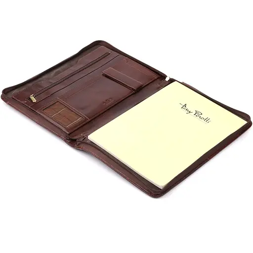 Папка с блокнотом из гладкой натуральной кожи TONY PEROTTI 34х24,5х3 см 000315702 - фото 7