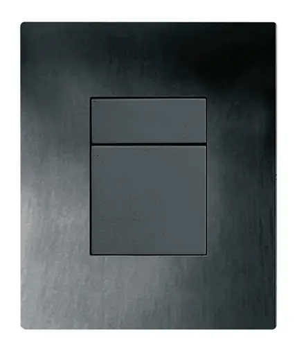 Панель змиву пластикова Koer KT-0607-05 157x198x3mm, кнопка квадратна KR5346, Чорний матовий - фото 3