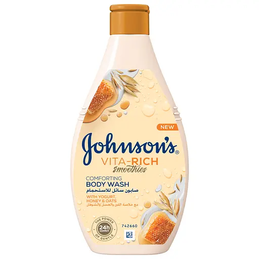 Доглядовий гель для душу Johnson's Vita-Rich з йогуртом, вівсом і медом 250 мл